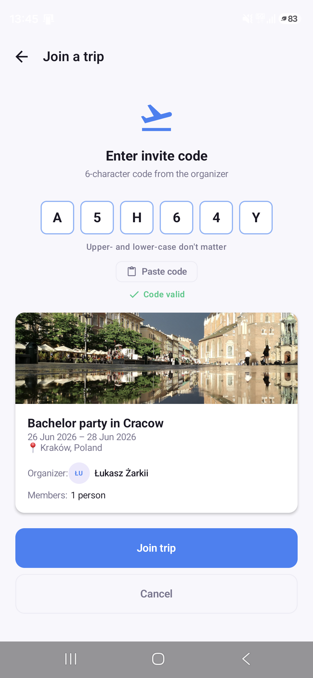 Join a trip